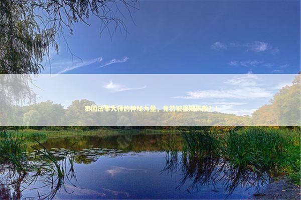 泰国法事大师的神秘力量，竟然被强制拆散？！