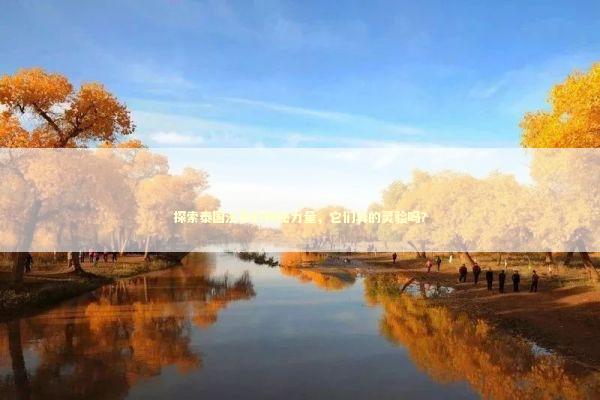 探索泰国法事的神秘力量，它们真的灵验吗？