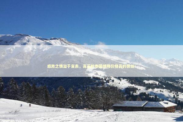 感激之情溢于言表，真正的泰国情降价格真的很低！