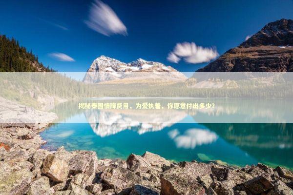 揭秘泰国情降费用，为爱执着，你愿意付出多少？