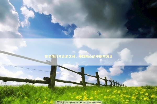 在半情门与合术之间，寻找内心的平衡与满足