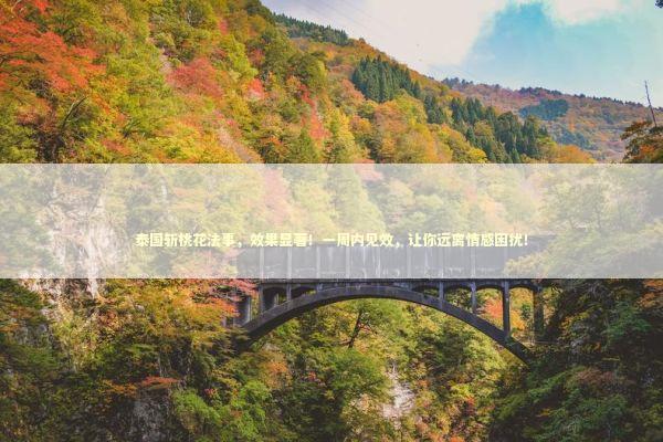 泰国斩桃花法事，效果显著！一周内见效，让你远离情感困扰！