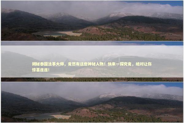 揭秘泰国法事大师，竟然有这些神秘人物！快来一探究竟，绝对让你惊喜连连！