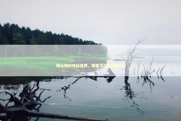 降头师的神秘世界，哪里可以找到他们？